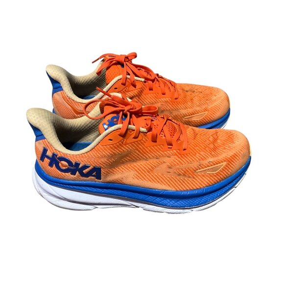 Hoka One One Bondi 9.5 Mens Running Shoes Orange/Blue Size 10.5 Lightweight - Picture 12 of 15
